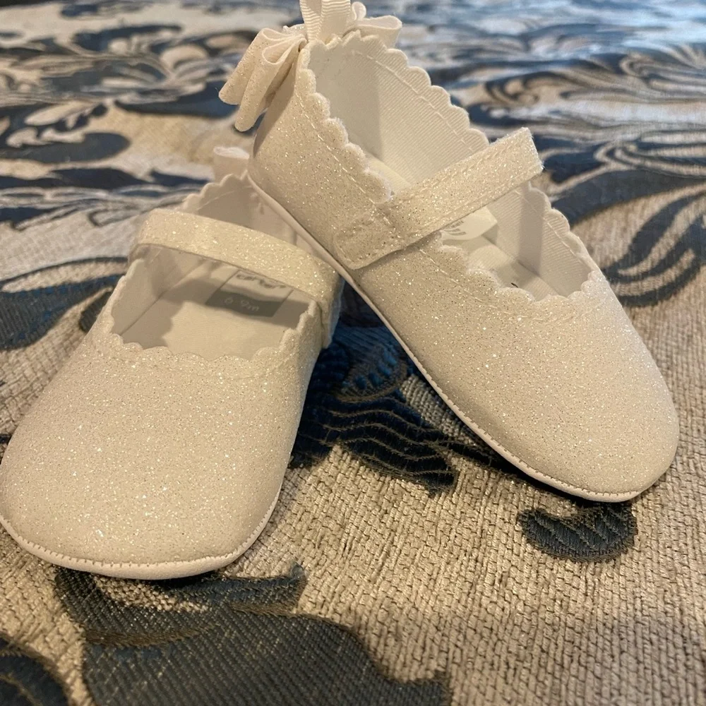 NWOT Carter’s Fancy Sparkly White Baby Dress Shoes
